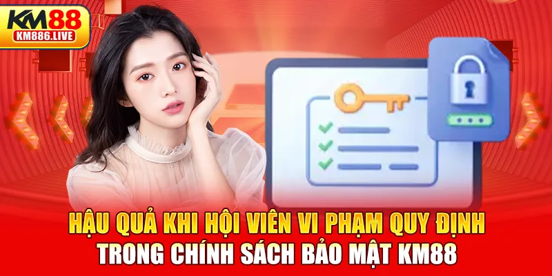 Hậu quả khi hội viên vi phạm quy định trong chính sách bảo mật KM88